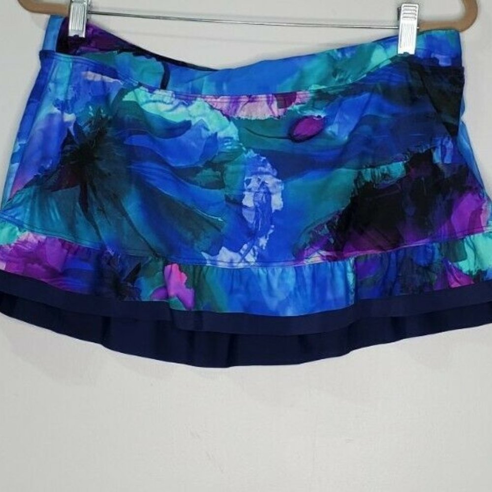 Title Nine Size L Blue Purple Skirt Active Skort